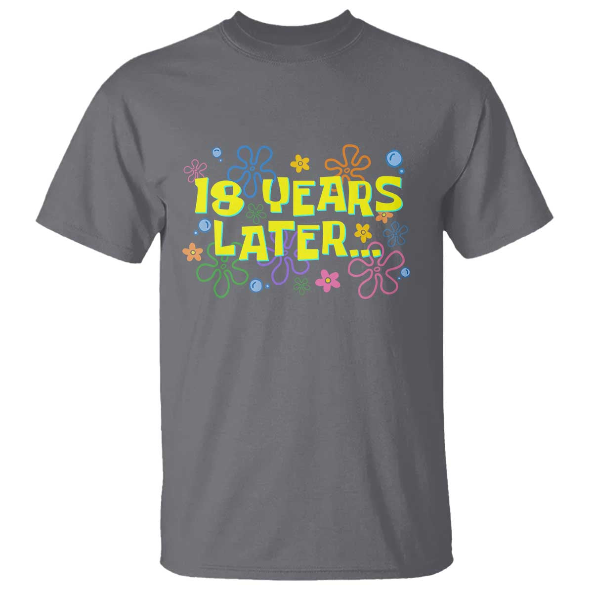 18 Years Later 18th Birthday T Shirt Eighteen Party Funny Meme TS10 Charcoal Print Your Wear