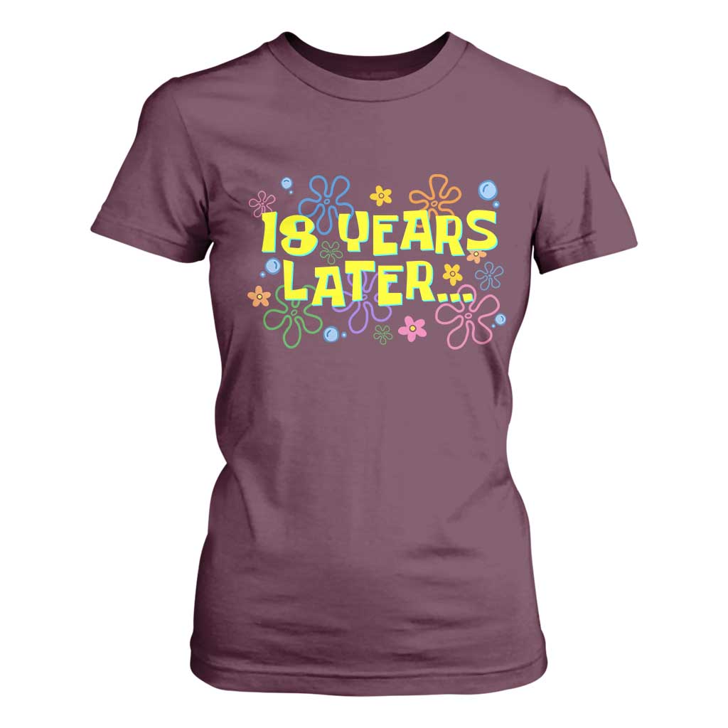 18 Years Later 18th Birthday T Shirt For Women Eighteen Party Funny Meme TS10 Maroon Print Your Wear