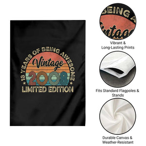 Vintage 2008 18th Birthday Gifts Garden Flag Limited Edition 18 Year Old Bday TS10 Print Your Wear