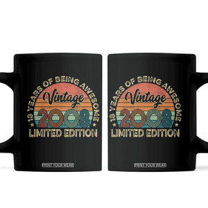 Vintage 2008 18th Birthday Gifts Coffee Mug Limited Edition 18 Year Old Bday TS10 Black Print Your Wear
