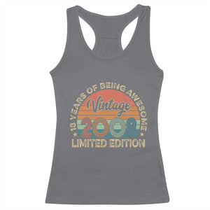 Vintage 2008 18th Birthday Gifts Racerback Tank Top Limited Edition 18 Year Old Bday TS10 Charcoal Print Your Wear