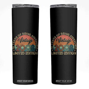 Vintage 2008 18th Birthday Gifts Skinny Tumbler Limited Edition 18 Year Old Bday TS10 Black Print Your Wear
