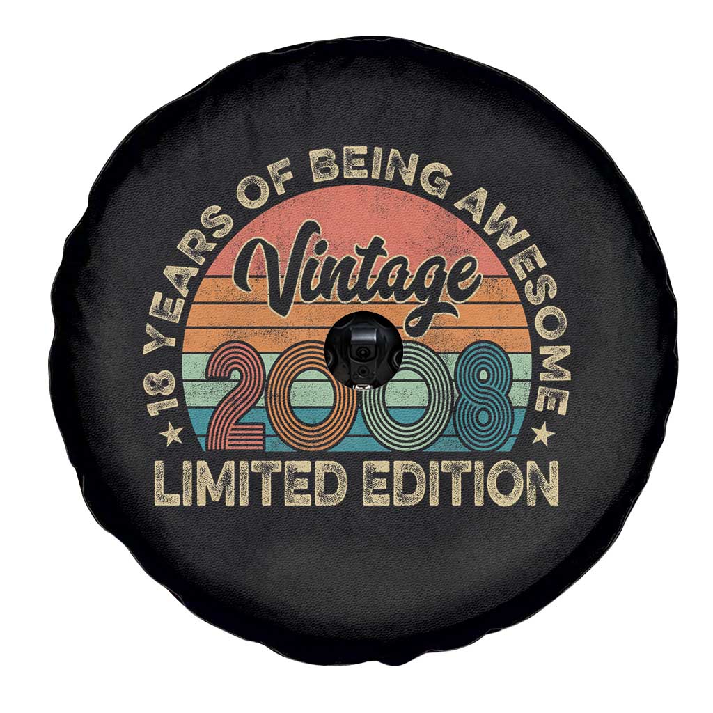 Vintage 2008 18th Birthday Gifts Spare Tire Cover Limited Edition 18 Year Old Bday TS10 Print Your Wear