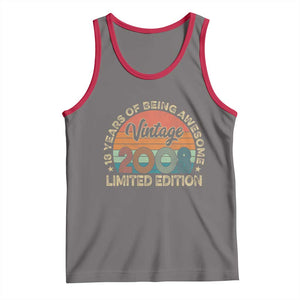 Vintage 2008 18th Birthday Gifts Tank Top Limited Edition 18 Year Old Bday TS10 Deep Heather Red Print Your Wear