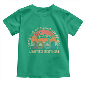 Vintage 2008 18th Birthday Gifts Toddler T Shirt Limited Edition 18 Year Old Bday TS10 Irish Green Print Your Wear