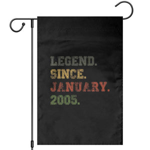21st Birthday Gifts Garden Flag Retro 21 Years Old Legend Since January 2005 TS10 Black Print Your Wear