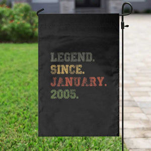 21st Birthday Gifts Garden Flag Retro 21 Years Old Legend Since January 2005 TS10 Print Your Wear