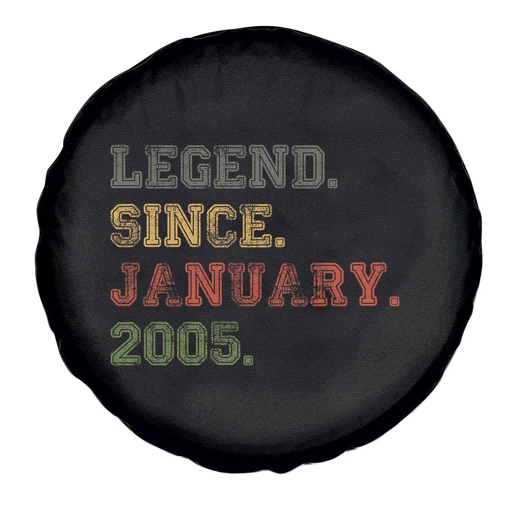 21st Birthday Gifts Spare Tire Cover Retro 21 Years Old Legend Since January 2005 TS10 Print Your Wear
