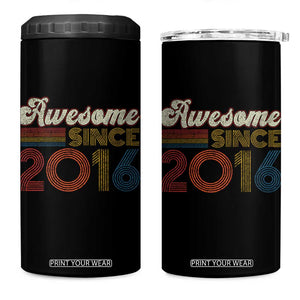 Awesome Since 2016 4 in 1 Can Cooler Tumbler 10yr Bday Son Boy Funny 10th 10 Year Old Birthday TS10 One Size: 16 oz Black Print Your Wear