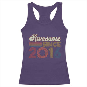 Awesome Since 2016 Racerback Tank Top 10yr Bday Son Boy Funny 10th 10 Year Old Birthday TS10 Purple Print Your Wear
