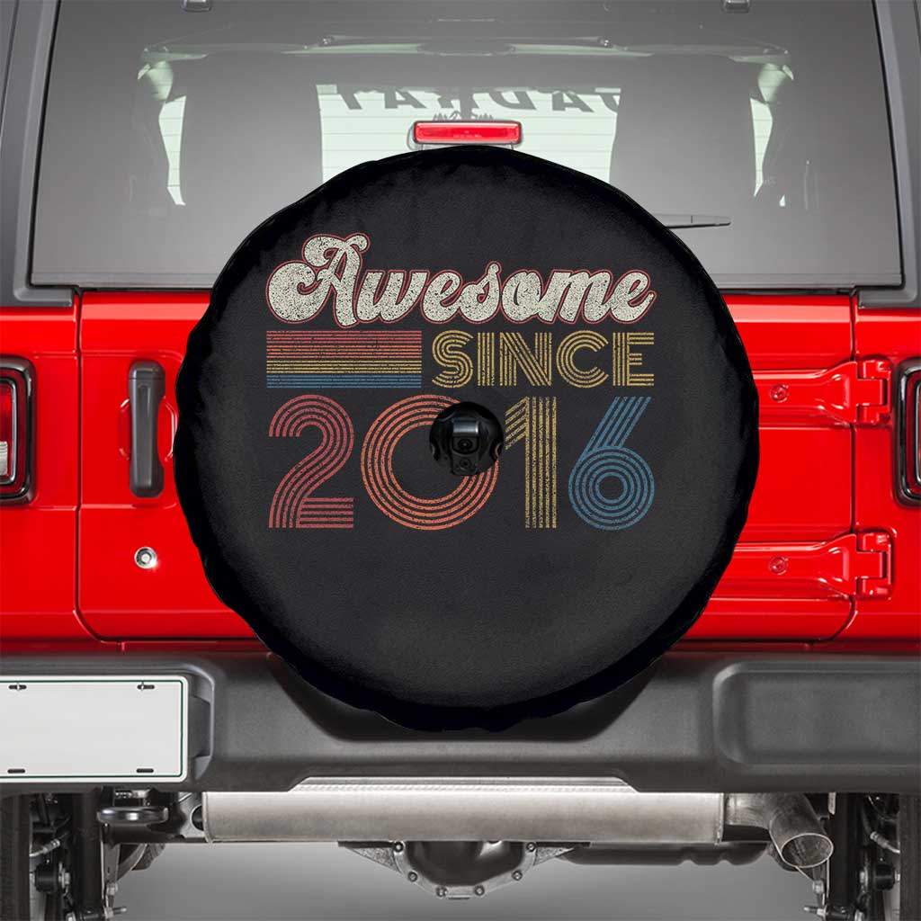 Awesome Since 2016 Spare Tire Cover 10yr Bday Son Boy Funny 10th 10 Year Old Birthday TS10 Black Print Your Wear