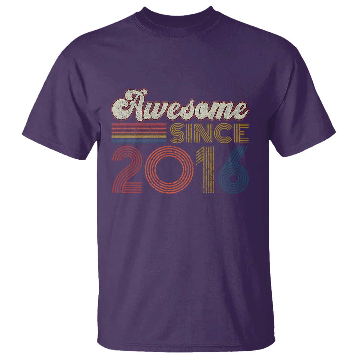 Awesome Since 2016 T Shirt 10yr Bday Son Boy Funny 10th 10 Year Old Birthday TS10 Purple Print Your Wear