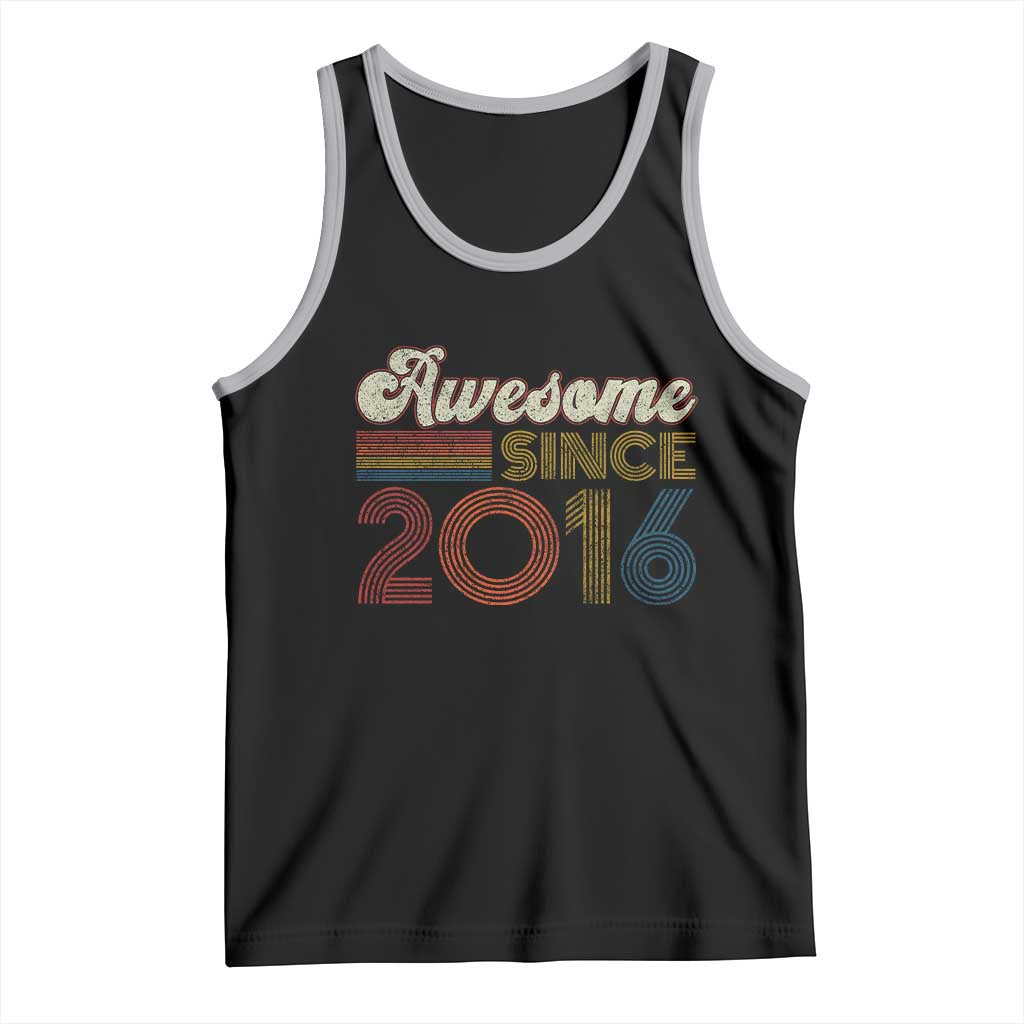 Awesome Since 2016 Tank Top 10yr Bday Son Boy Funny 10th 10 Year Old Birthday TS10 Black Athletic Heather Print Your Wear