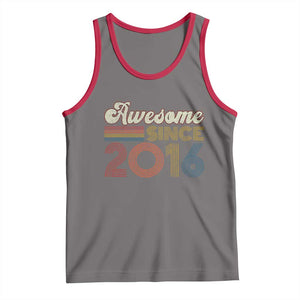 Awesome Since 2016 Tank Top 10yr Bday Son Boy Funny 10th 10 Year Old Birthday TS10 Deep Heather Red Print Your Wear