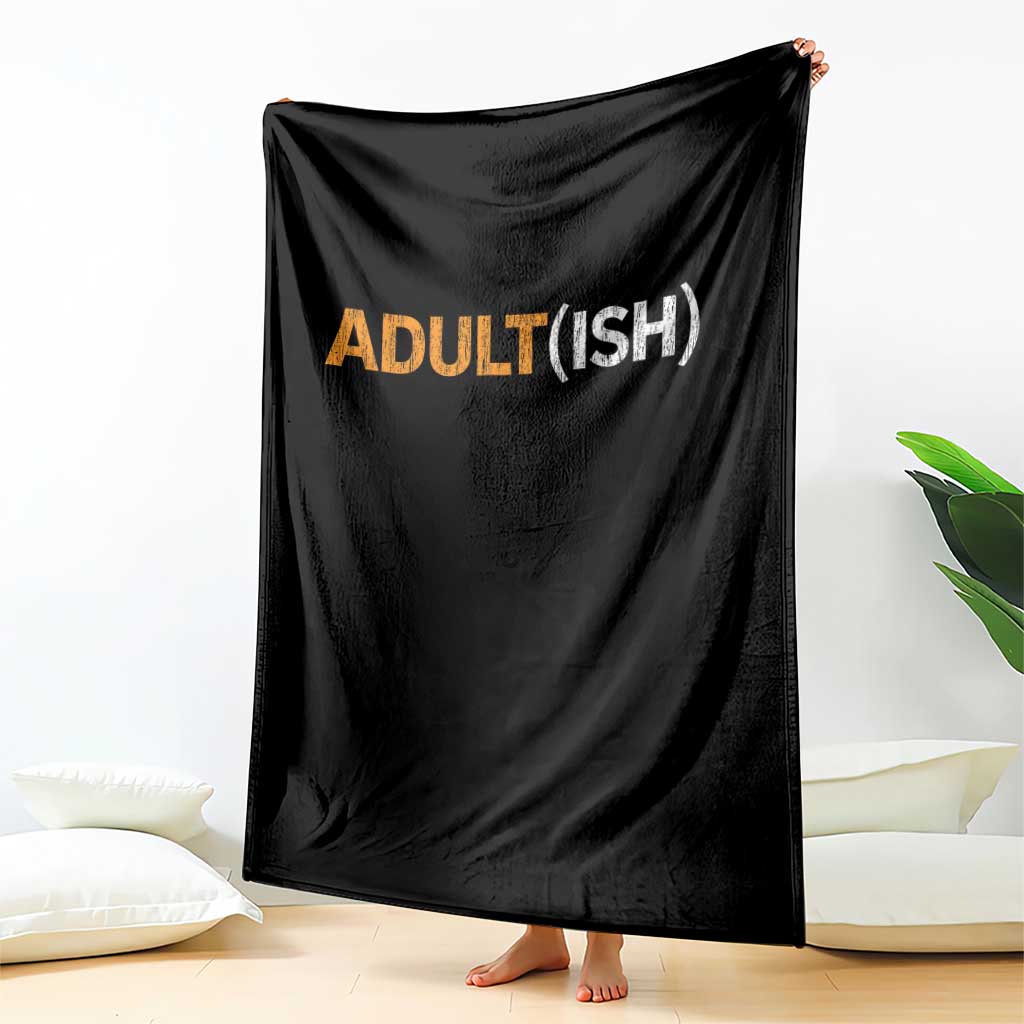 Happy 18th Birthday Throw Blanket Funny Adultish 18 Year Old Bday Gifts TS10 Print Your Wear