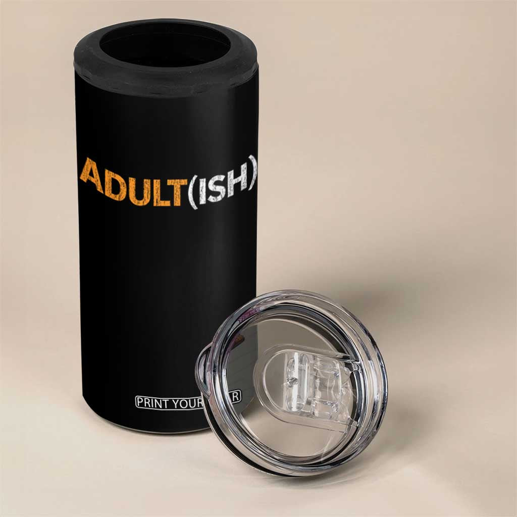Happy 18th Birthday 4 in 1 Can Cooler Tumbler Funny Adultish 18 Year Old Bday Gifts TS10 Print Your Wear