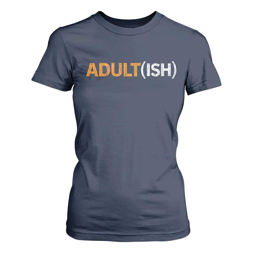 Happy 18th Birthday T Shirt For Women Funny Adultish 18 Year Old Bday Gifts TS10 Navy Print Your Wear