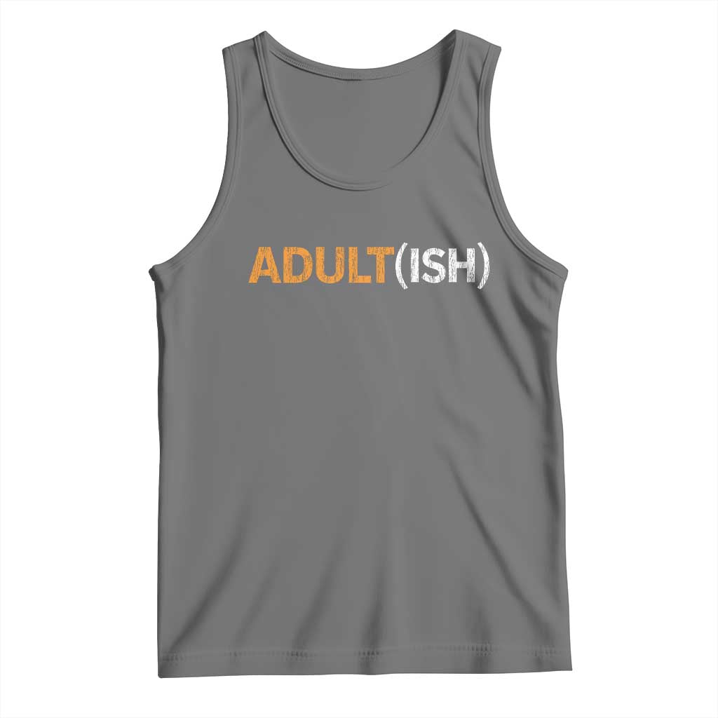 Happy 18th Birthday Tank Top Funny Adultish 18 Year Old Bday Gifts TS10 Black Heather Print Your Wear