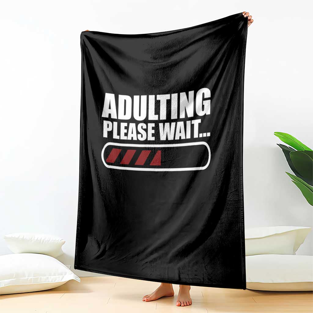Happy 18th Birthday Throw Blanket Adulting Please Wait Loading 18 Year Old Bday Gifts TS10 Print Your Wear