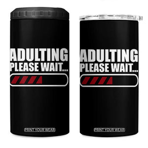 Happy 18th Birthday 4 in 1 Can Cooler Tumbler Adulting Please Wait Loading 18 Year Old Bday Gifts TS10 One Size: 16 oz Black Print Your Wear
