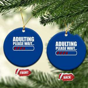 Happy 18th Birthday Ceramic Ornament Adulting Please Wait Loading 18 Year Old Bday Gifts TS10 1pc Blue Print Your Wear