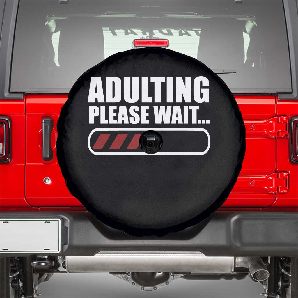 Happy 18th Birthday Spare Tire Cover Adulting Please Wait Loading 18 Year Old Bday Gifts TS10 Black Print Your Wear