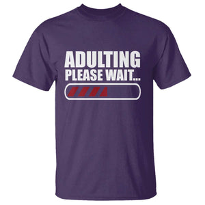 Happy 18th Birthday T Shirt Adulting Please Wait Loading 18 Year Old Bday Gifts TS10 Purple Print Your Wear