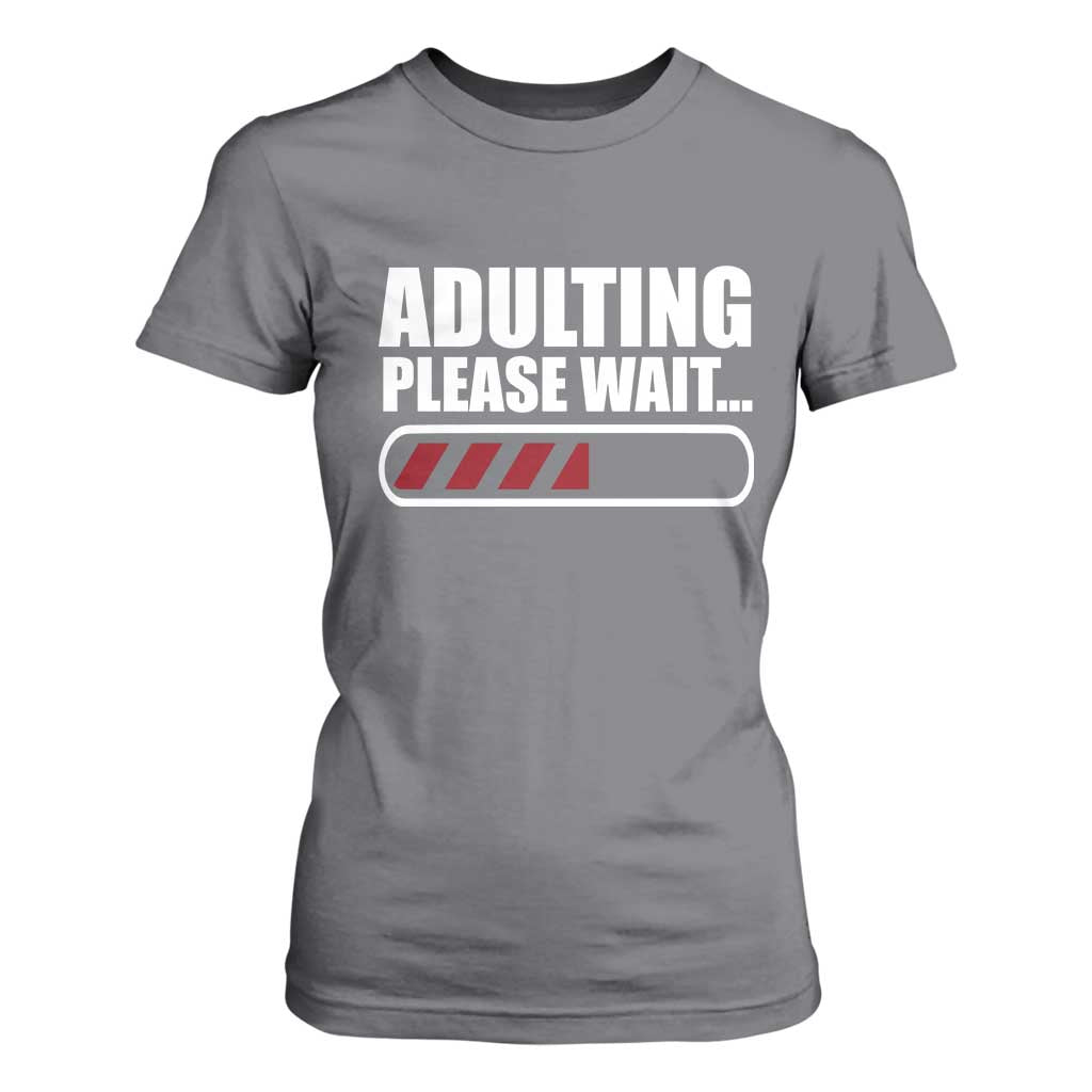 Happy 18th Birthday T Shirt For Women Adulting Please Wait Loading 18 Year Old Bday Gifts TS10 Charcoal Print Your Wear