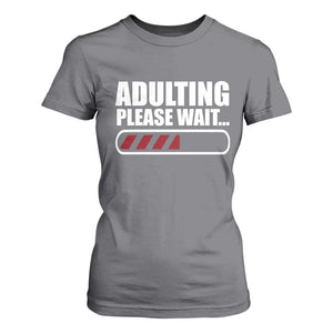 Happy 18th Birthday T Shirt For Women Adulting Please Wait Loading 18 Year Old Bday Gifts TS10 Charcoal Print Your Wear