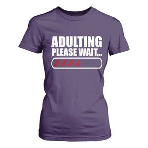 Happy 18th Birthday T Shirt For Women Adulting Please Wait Loading 18 Year Old Bday Gifts TS10 Purple Print Your Wear