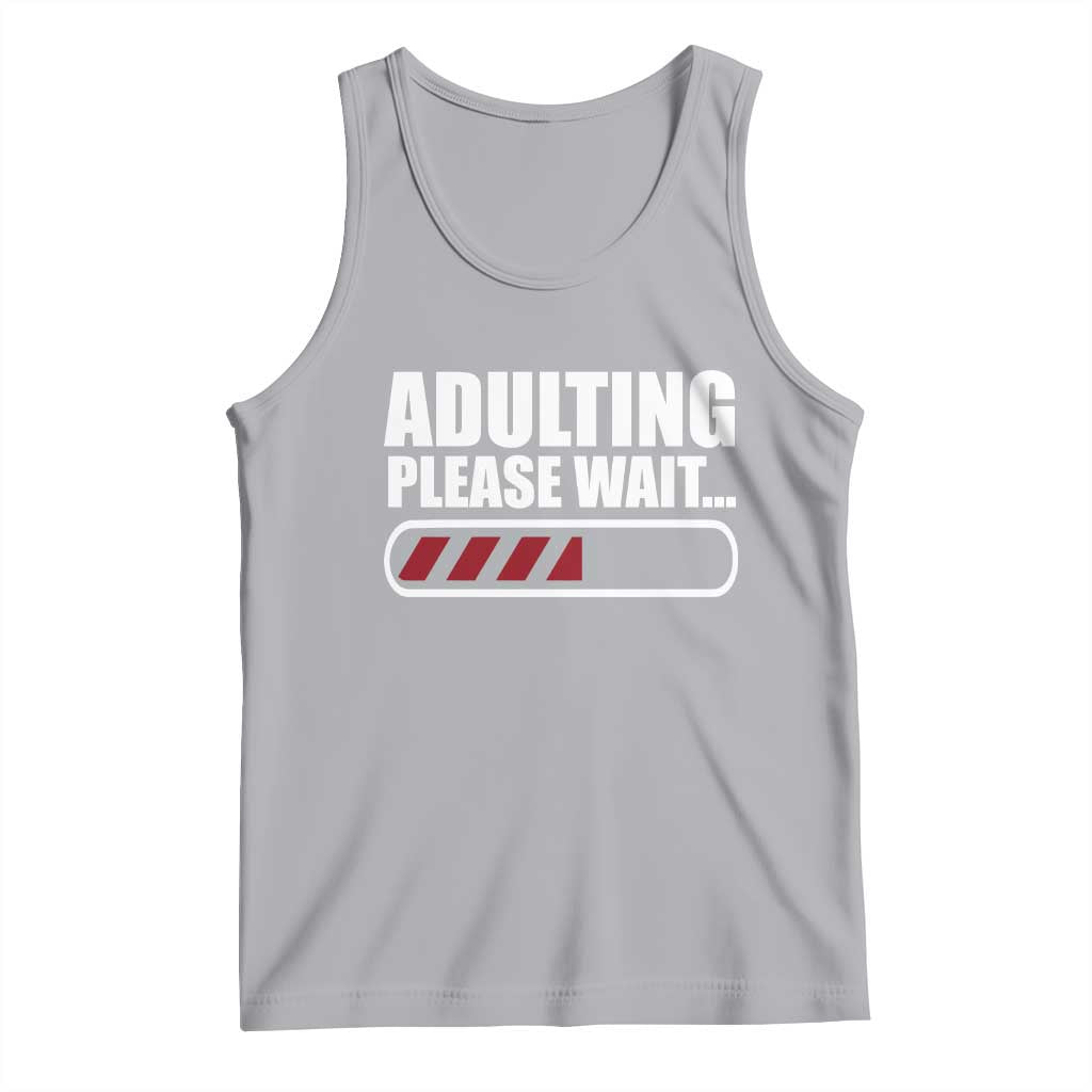 Happy 18th Birthday Tank Top Adulting Please Wait Loading 18 Year Old Bday Gifts TS10 Athletic Heather Print Your Wear