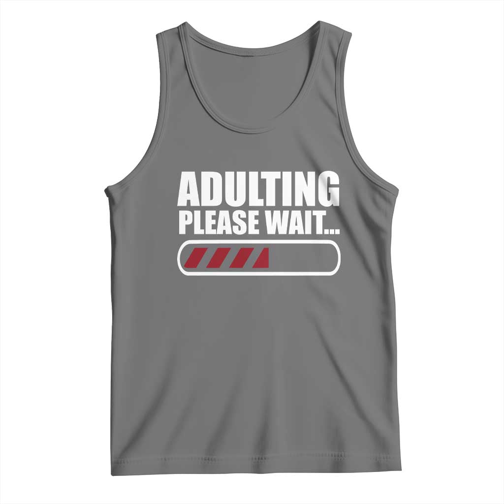 Happy 18th Birthday Tank Top Adulting Please Wait Loading 18 Year Old Bday Gifts TS10 Black Heather Print Your Wear