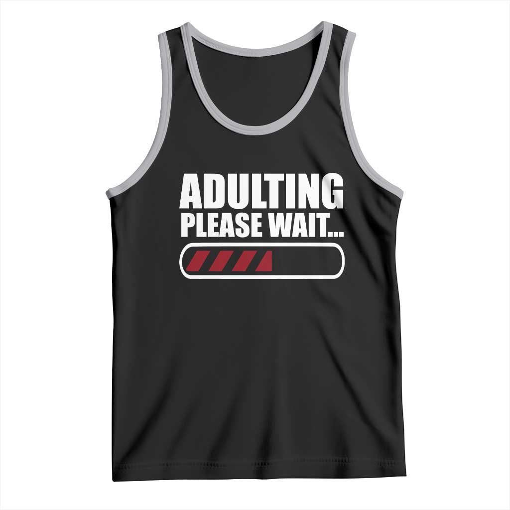 Happy 18th Birthday Tank Top Adulting Please Wait Loading 18 Year Old Bday Gifts TS10 Black Athletic Heather Print Your Wear