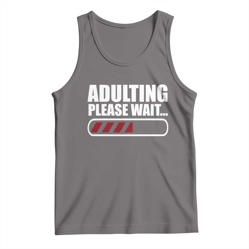Happy 18th Birthday Tank Top Adulting Please Wait Loading 18 Year Old Bday Gifts TS10 Deep Heather Print Your Wear