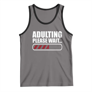 Happy 18th Birthday Tank Top Adulting Please Wait Loading 18 Year Old Bday Gifts TS10 Deep Heather Black Print Your Wear