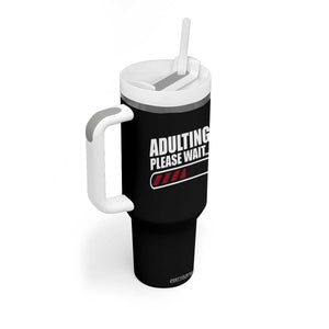 Happy 18th Birthday Tumbler With Handle Adulting Please Wait Loading 18 Year Old Bday Gifts TS10 Print Your Wear