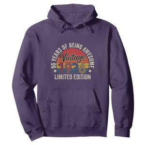 Funny 90th Birthday Hoodie Vintage 1936 Limited Edition 90 Year Old Bday Gifts TS10 Purple Print Your Wear