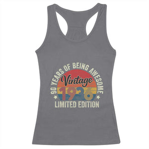 Funny 90th Birthday Racerback Tank Top Vintage 1936 Limited Edition 90 Year Old Bday Gifts TS10 Charcoal Print Your Wear