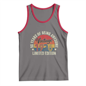 Funny 90th Birthday Tank Top Vintage 1936 Limited Edition 90 Year Old Bday Gifts TS10 Deep Heather Red Print Your Wear