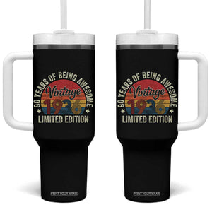 Funny 90th Birthday Tumbler With Handle Vintage 1936 Limited Edition 90 Year Old Bday Gifts TS10 One Size: 40 oz Black Print Your Wear