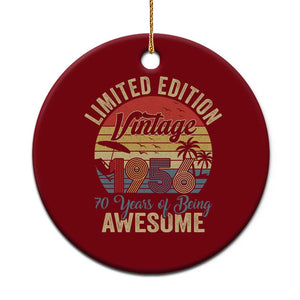 Funny 70th Birthday Ceramic Ornament Vintage 1956 Limited Edition 50 Year Old Bday Gifts TS10 1pc Red Print Your Wear