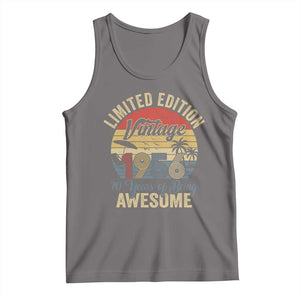 Funny 70th Birthday Tank Top Vintage 1956 Limited Edition 50 Year Old Bday Gifts TS10 Deep Heather Print Your Wear
