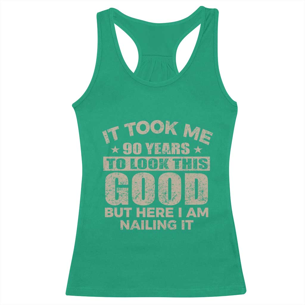 Funny 90th Birthday Racerback Tank Top Retro Grandpa Grandma Bday Gift TS10 Irish Green Print Your Wear