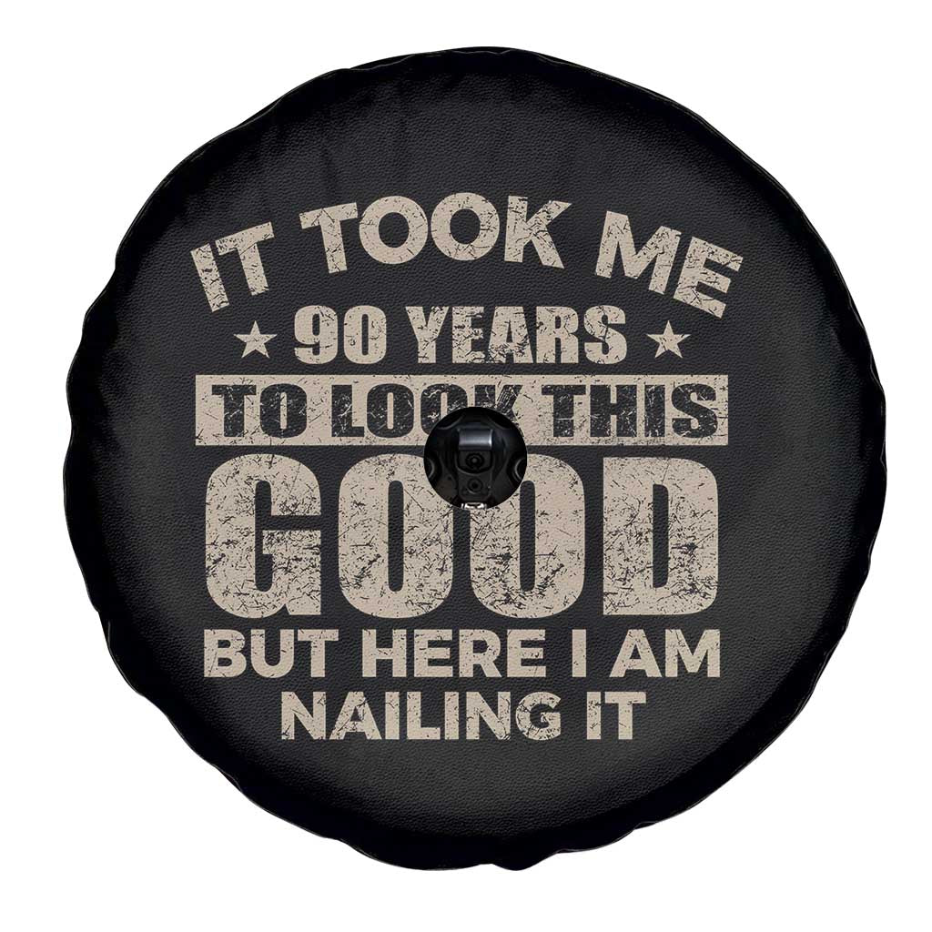 Funny 90th Birthday Spare Tire Cover Retro Grandpa Grandma Bday Gift TS10 Print Your Wear