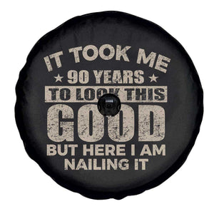 Funny 90th Birthday Spare Tire Cover Retro Grandpa Grandma Bday Gift TS10 Print Your Wear