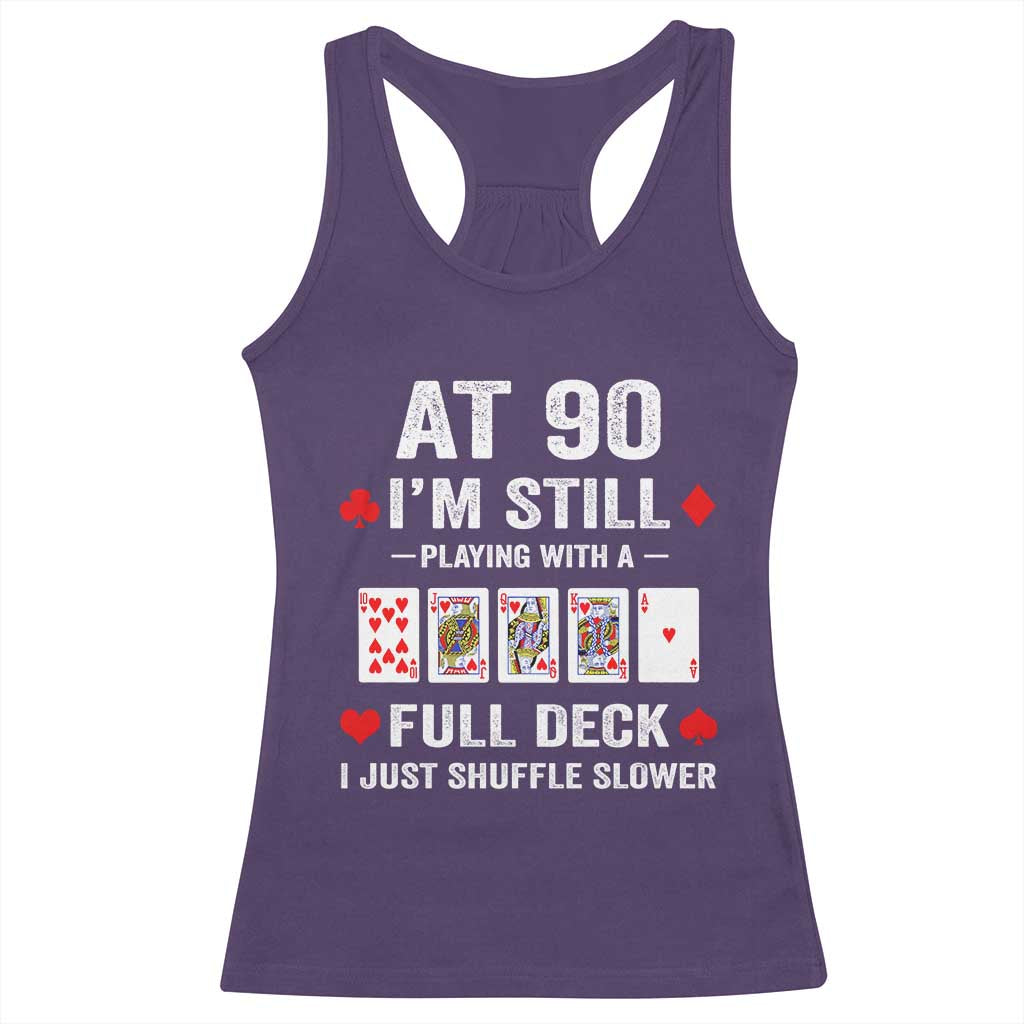 Funny 90th Birthday Racerback Tank Top Funny 90 Year Old Cards TS10 Purple Print Your Wear