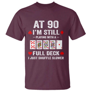 Funny 90th Birthday T Shirt Funny 90 Year Old Cards TS10 Maroon Print Your Wear