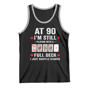 Funny 90th Birthday Tank Top Funny 90 Year Old Cards TS10 Black Athletic Heather Print Your Wear