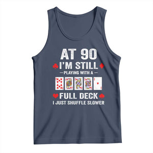 Funny 90th Birthday Tank Top Funny 90 Year Old Cards TS10 Navy Print Your Wear