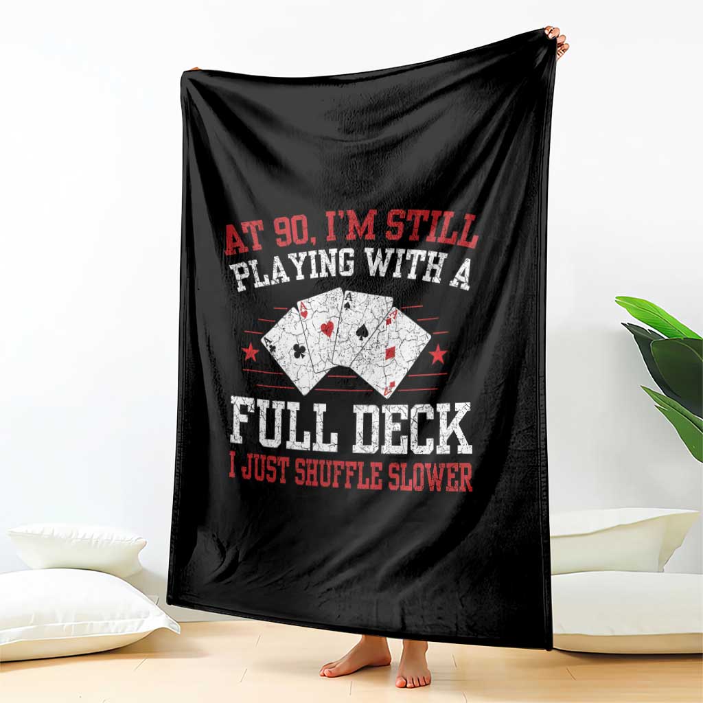 Funny 90th Birthday Throw Blanket Retro Funny 90 Year Old Cards Bday Gifts TS10 Print Your Wear